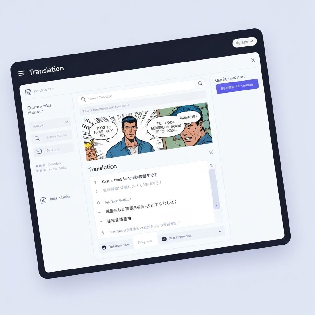 Comic translation interface preview
